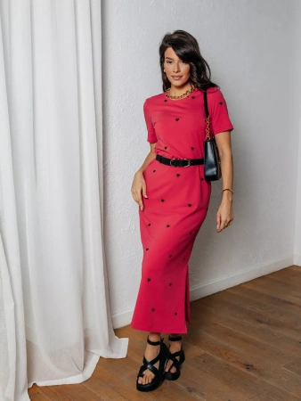 Платье женское трикотажное больших размеров длинное ПЛК609