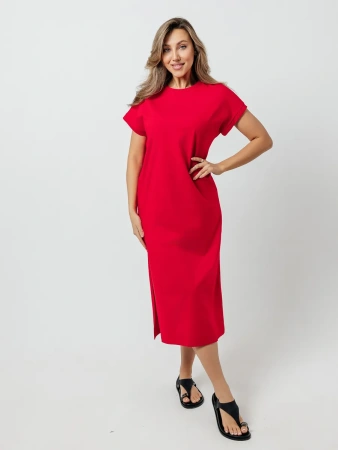 Платье женское летнее трикотажное больших размеров длинное