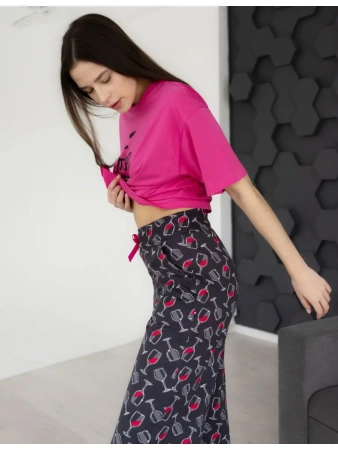 Пижама с штанами брючная большие размеры