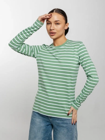 Лонгслив тельняшка большого размера джемпер