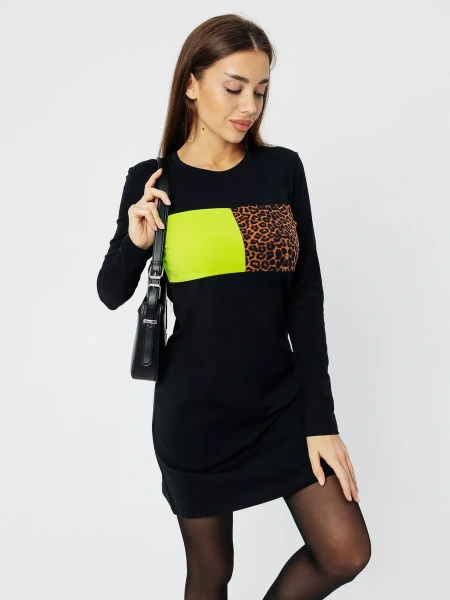 Платье женское трикотажное с длинным рукавом