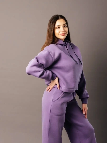 Спортивный костюм с начесом оверсайз кроя зимний