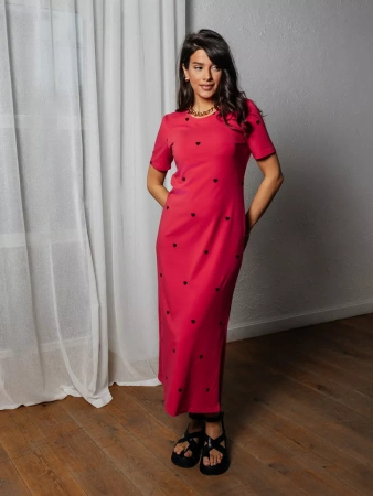 Платье женское трикотажное больших размеров длинное ПЛК609