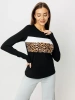 Лонгслив женский облегающий с принтом дк573