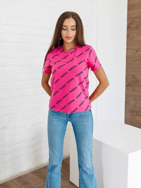 Футболка с принтом больших размеров новогодняя ФК561