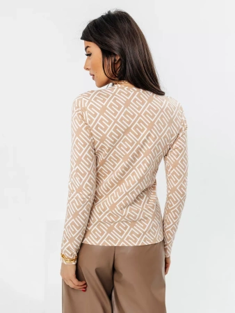 Лонгслив женский облегающий кофта с принтом дк571