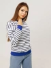 Кофта в полоску нарядная больших размеров джемпер