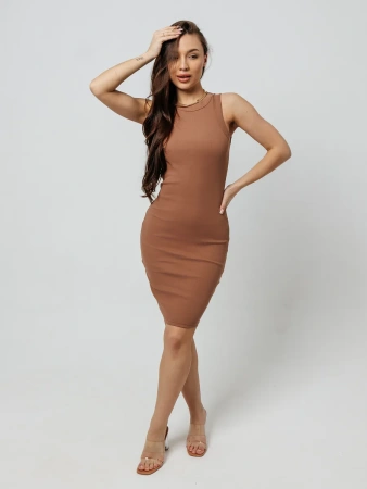 Платье женское в рубчик