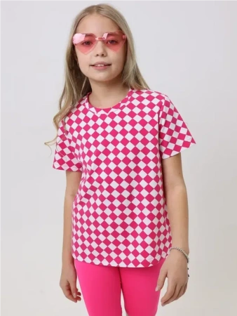 Футболка для девочки с принтом хлопок летняя пляжная