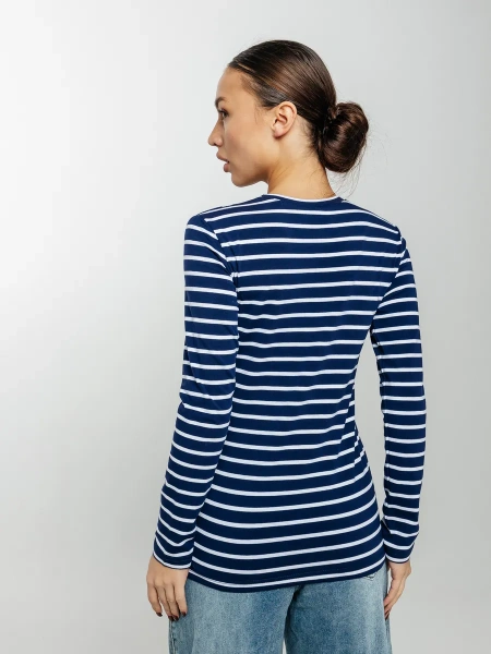 Лонгслив тельняшка большого размера джемпер