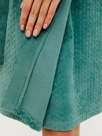 Халат женский велюровый с запахом