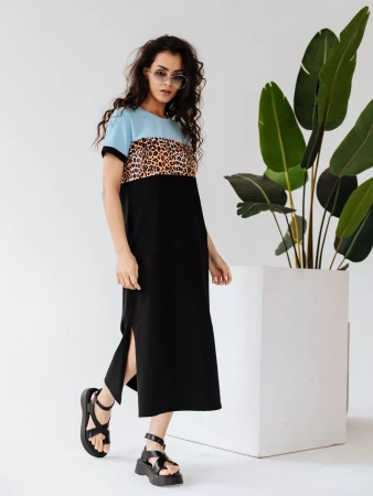 Платье женское трикотажное больших размеров домашнее ПЛК569