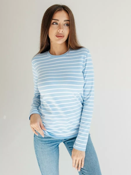 Лонгслив тельняшка большого размера джемпер