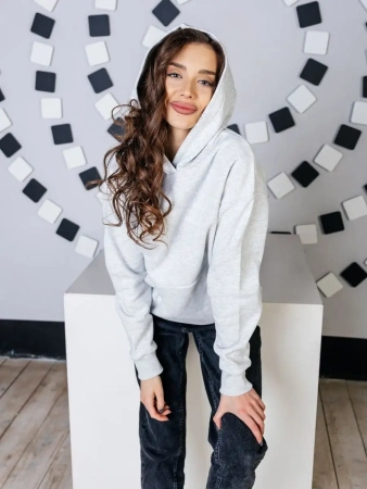 Однотонное худи с начесом