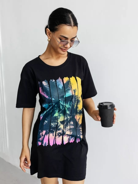 Туника платье домашнее повседневное больших размеров