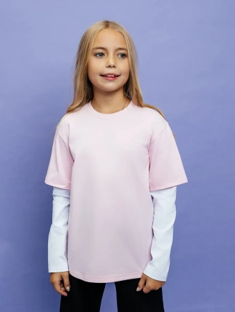 Лонгслив для девочки кофта с двойным рукавом