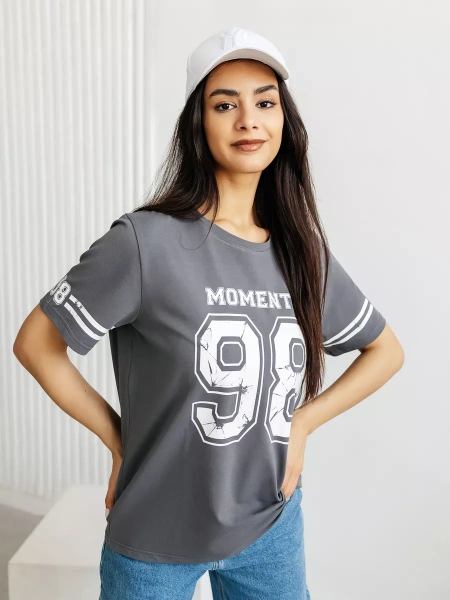 Футболка хлопок с принтом новогодняя больших размеров