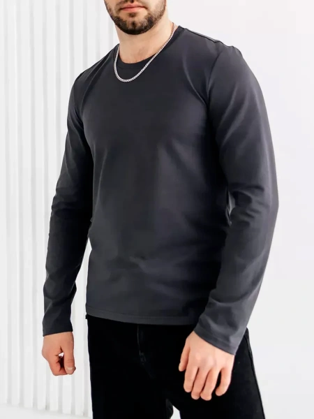 Лонгслив базовый с длинным рукавом