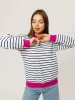 Кофта в полоску нарядная больших размеров джемпер