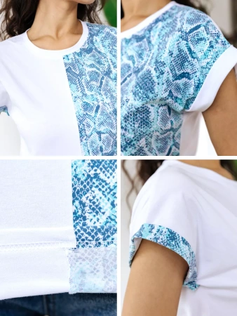 Футболка хлопок с принтом нарядная больших размеров