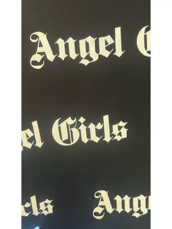 Лонгслив черный женский облегающий с надписью дк571