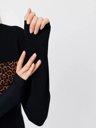 Платье женское трикотажное с длинным рукавом