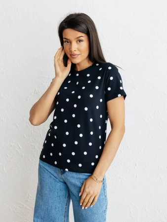 Футболка с принтом хлопок больших размеров новогодняя ФК561