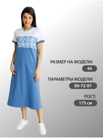 Платье футболка женское больших размеров длинное ПЛК569