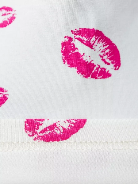 Футболка прямая с принтом хлопок больших размеров ФК561