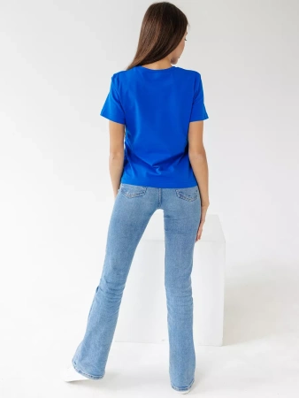 Короткая футболка приталенная одежда хлопок ФК561