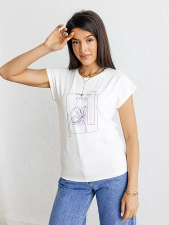 Футболка большого размера с принтом праздничная