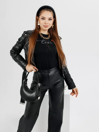 Лонгслив женский облегающий с принтом нарядный ДК589