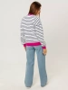 Кофта в полоску нарядная больших размеров джемпер