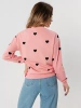 Свитшот женский с сердечками кофта больших размеров ДФ580