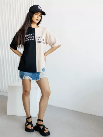 Футболка с принтом больших размеров спортивная ФК531