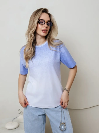 Футболка женская нарядная больших размеров хлопок