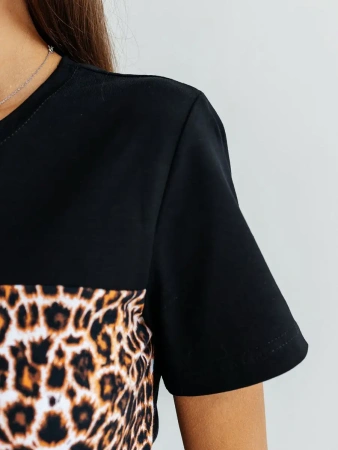 Футболка хлопок с принтом летняя больших размеров