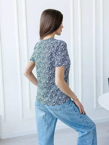 Футболка с принтом хлопок больших размеров новогодняя ФК561