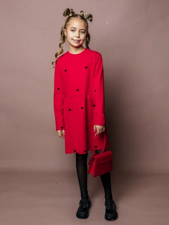 Платье для девочки с длинным рукавом яркое нарядное