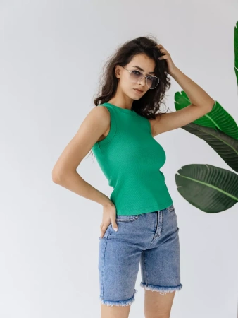 Топ под пиджак в рубчик спортивная майка МК558