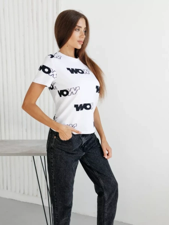 Футболка с принтом больших размеров новогодняя ФК561