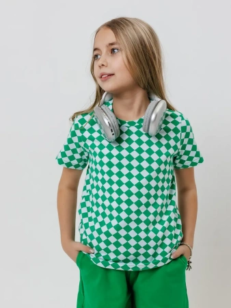 Футболка для девочки с принтом хлопок летняя пляжная