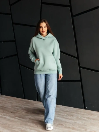 Однотонное худи с начесом