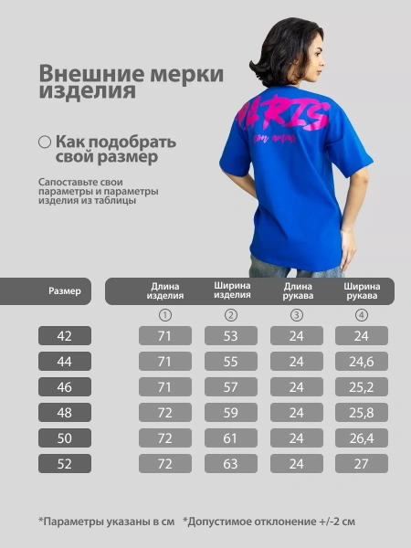 Футболка с принтом оверсайз летняя больших размеров PARIS