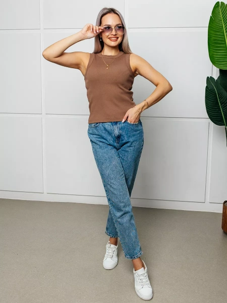 Топ под пиджак в рубчик спортивная майка МК558