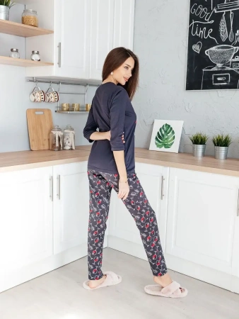 Пижама женская со штанами домашний костюм большие размеры