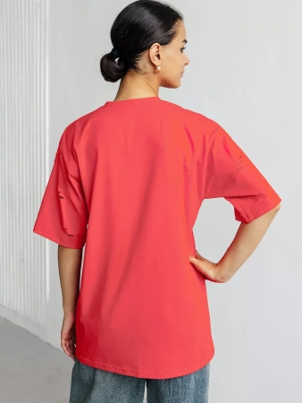 Футболка оверсайз большого размера с дырками