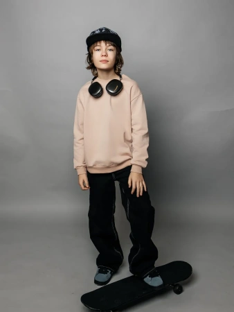 Свитшот детский базовый оверсайз теплый