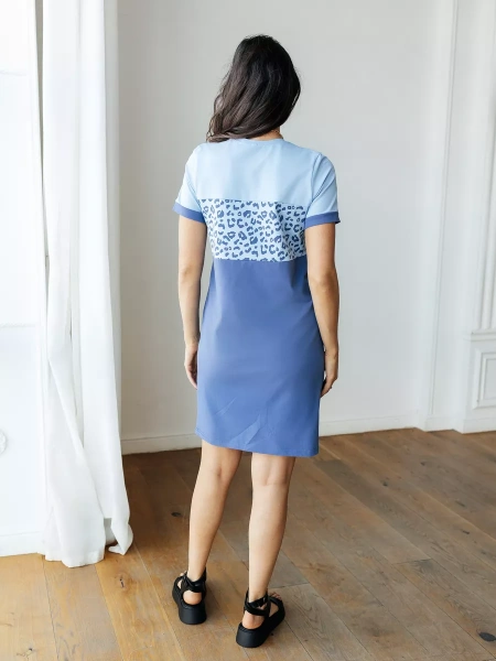 Платье домашнее женское больших размеров прямое повседневное