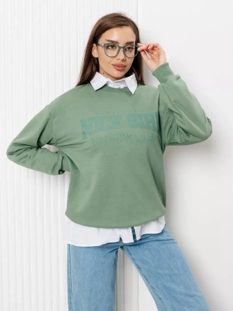 Свитшот женский толстовка больших размеров кофта ДФ579